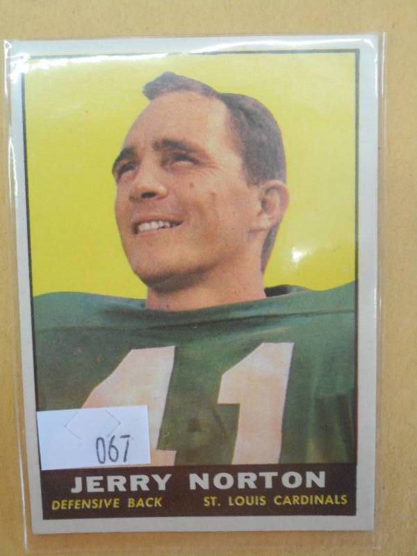 1961 Topps Football Card, Jerry Nor...