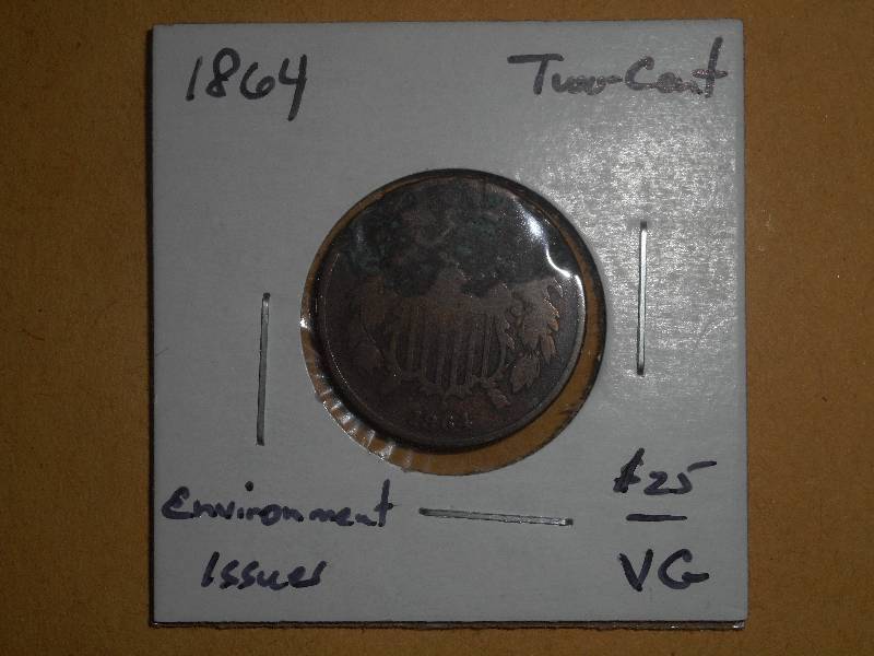 1864 Two-Cent - VG GradeEnvironmen...