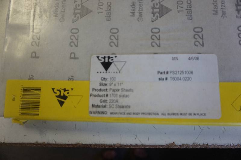 Sialac Brand 9 x 11 Sand Paper Sheets Quantity of 100