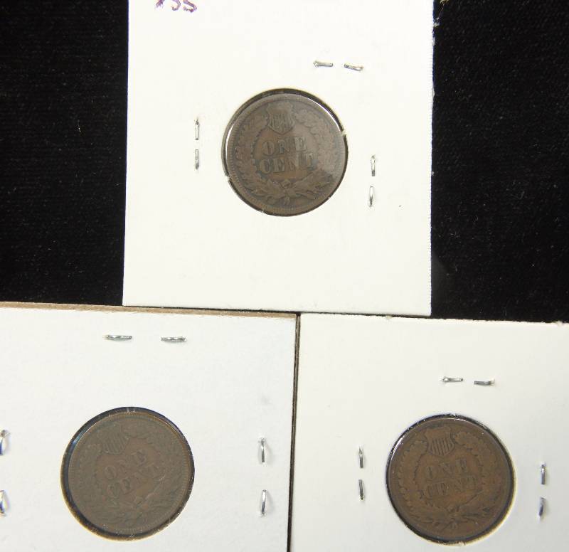 GROUP OF 3 INDIAN HEAD CENTS 1886, 1898 & 1907