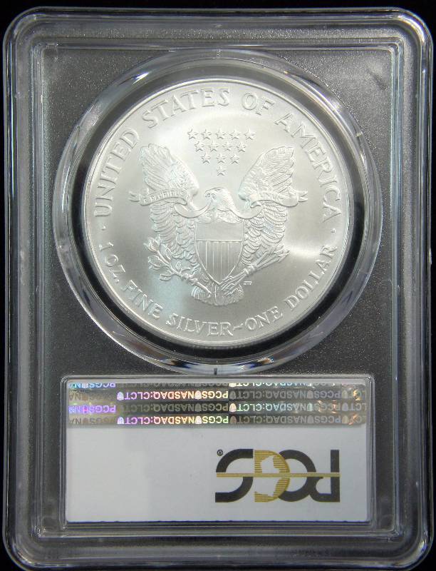 2007 AMERICAN SILVER EAGLE 1 TROY OZ. .999 FINE SILVER MS69 PCGS