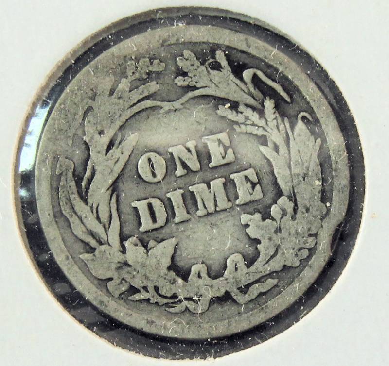 1911 BARBER SILVER DIME GOOD
