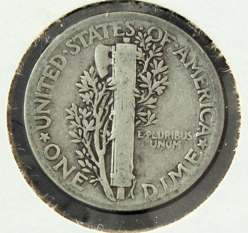 1942 MERCURY SILVER DIME VG