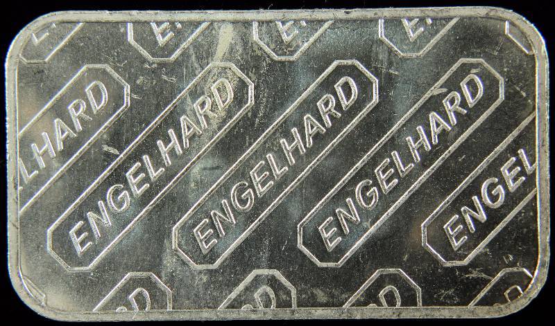 1 TROY OZ. .999 FINE SILVER VINTAGE ENGELHARD BAR