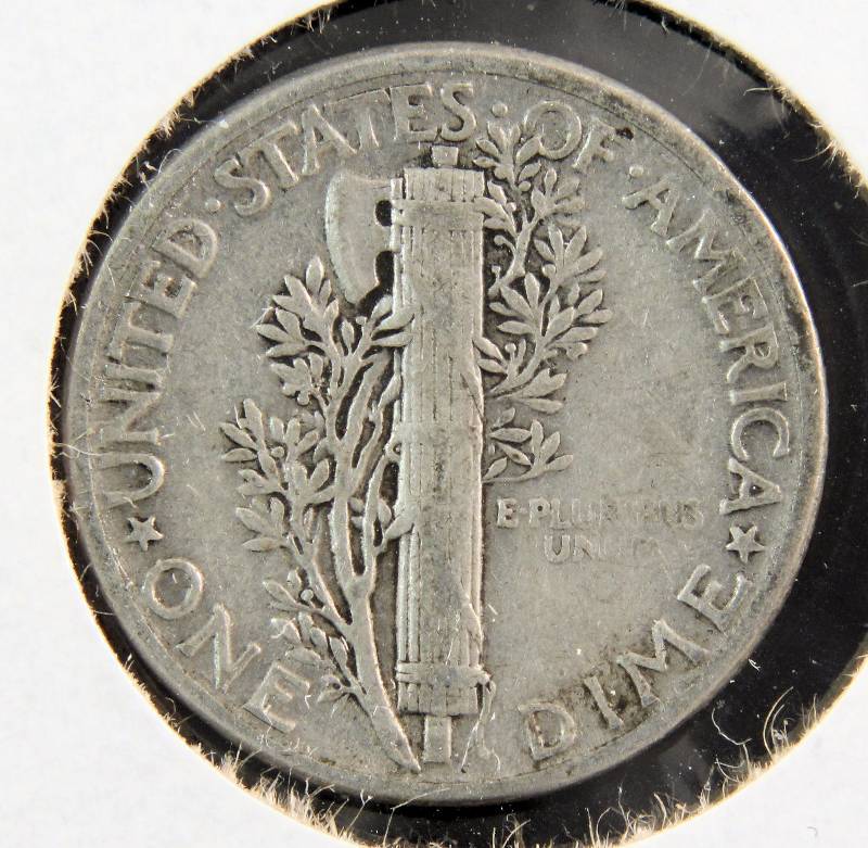 1943 MERCURY SILVER DIME VG