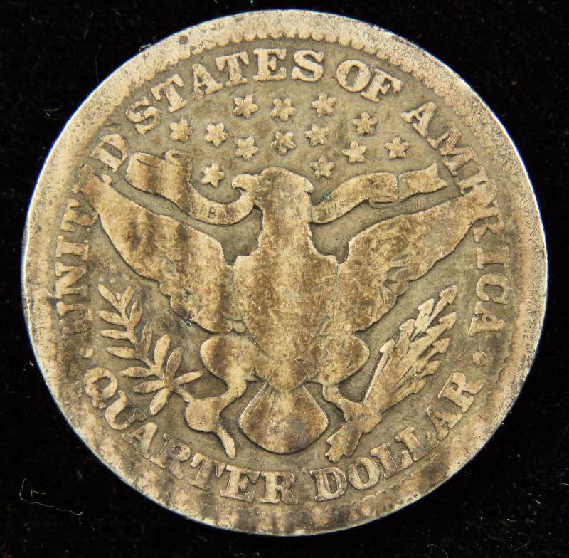1901 BARBER SILVER QUARTER GOOD