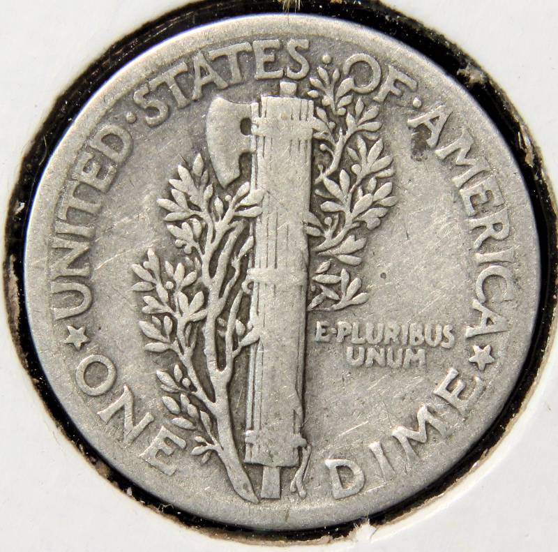 1928 MERCURY SILVER DIME VG