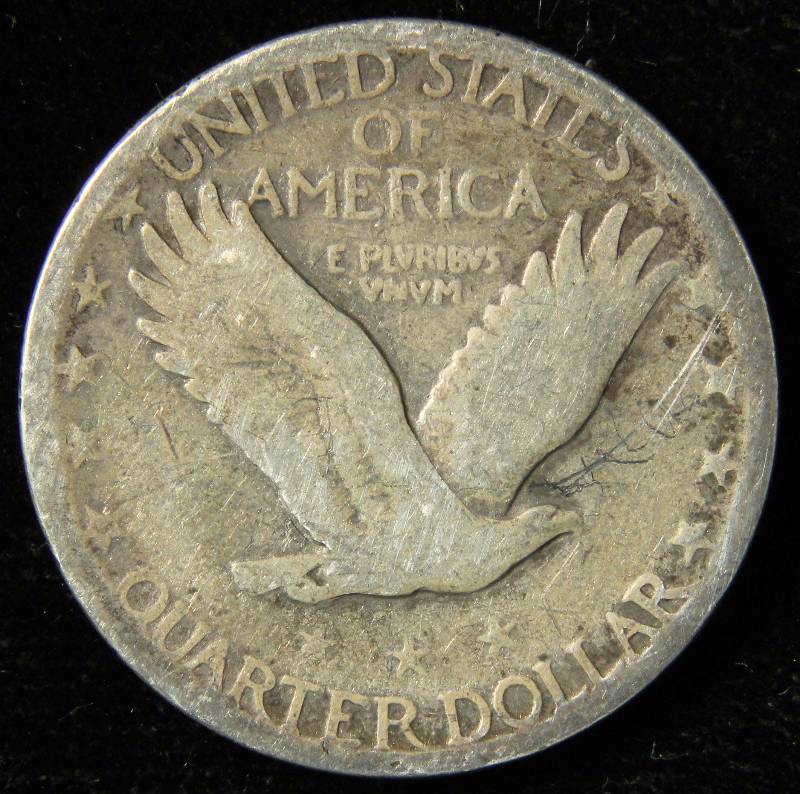 1929 STANDING LIBERTY SILVER QUARTER VG