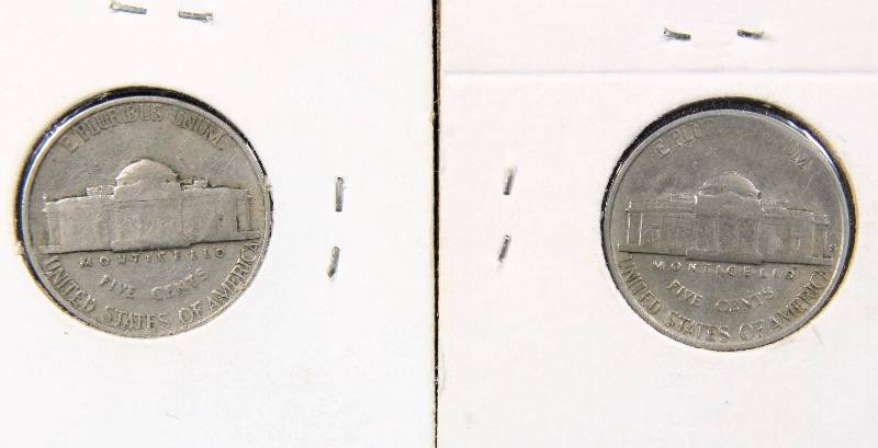 GROUP OF 2 JEFFERSON NICKELS 1939 & 1940