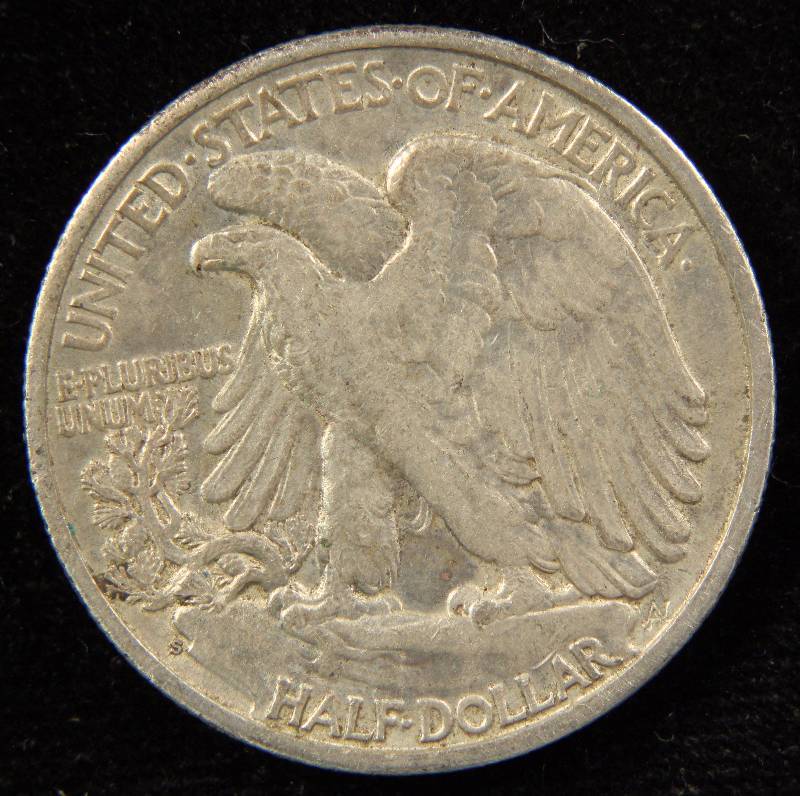 1940-S WALKING LIBERTY SILVER HALF DOLLAR VF
