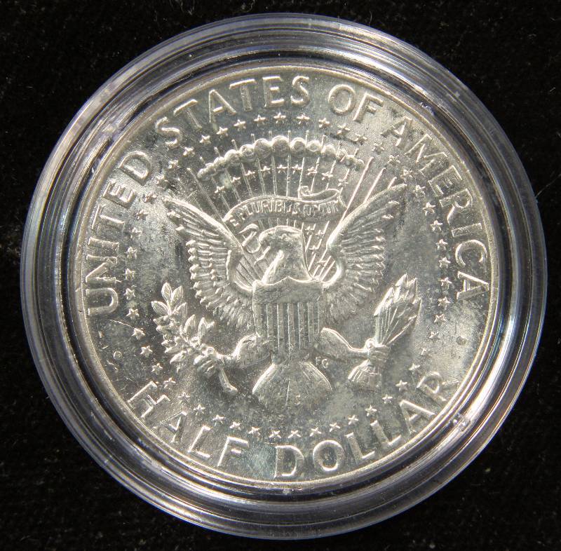 1964 KENNEDY SILVER HALF DOLLAR BU UNC IN AIRTITE HOLDER