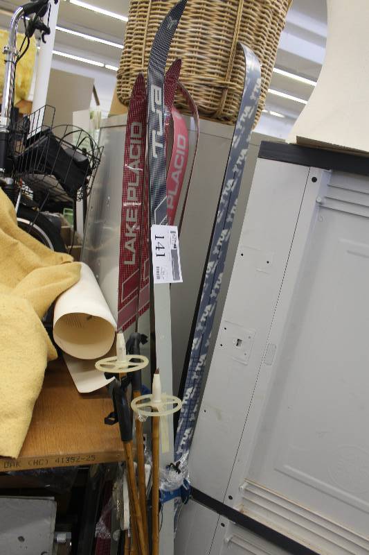 lot 141 image: Lot of Ski Equipment Including Skis, Poles