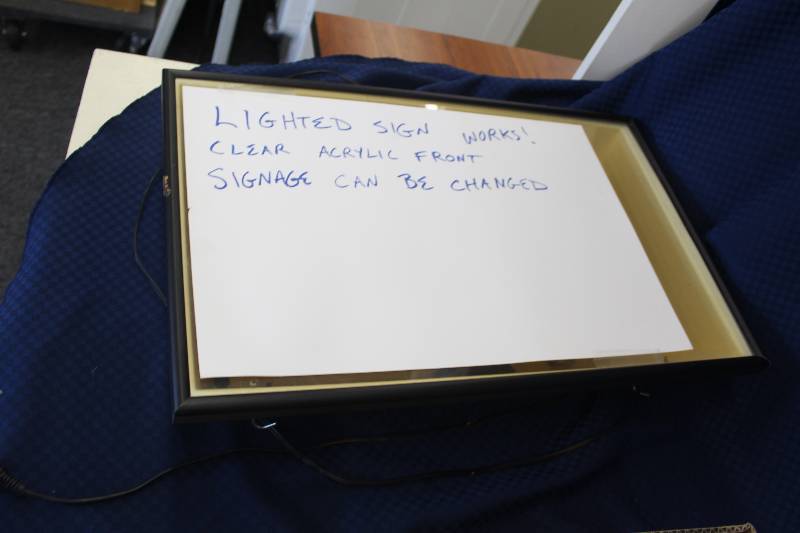 lot 159 image: Lighted Sign w Clear Acrylic Front