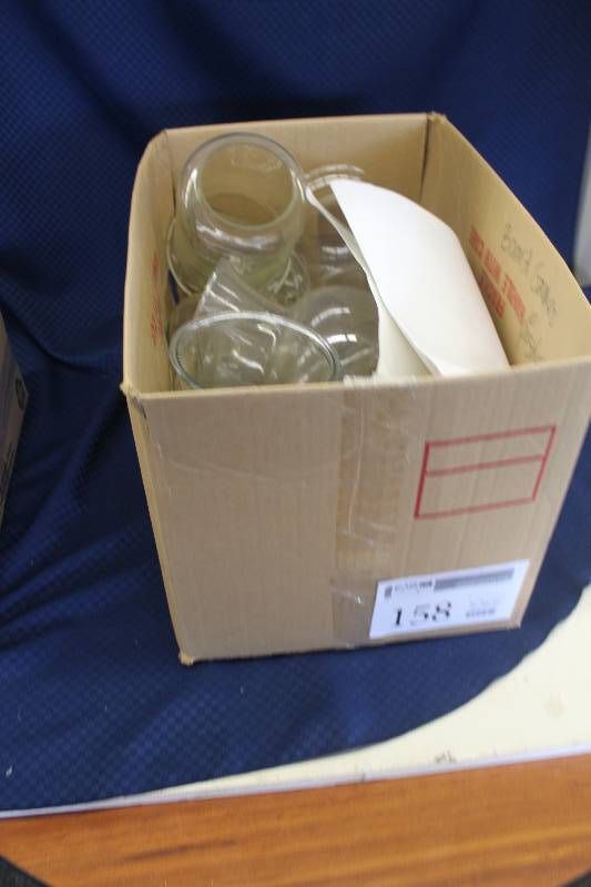 lot 158 image: Box Lot of Glass Light Covers