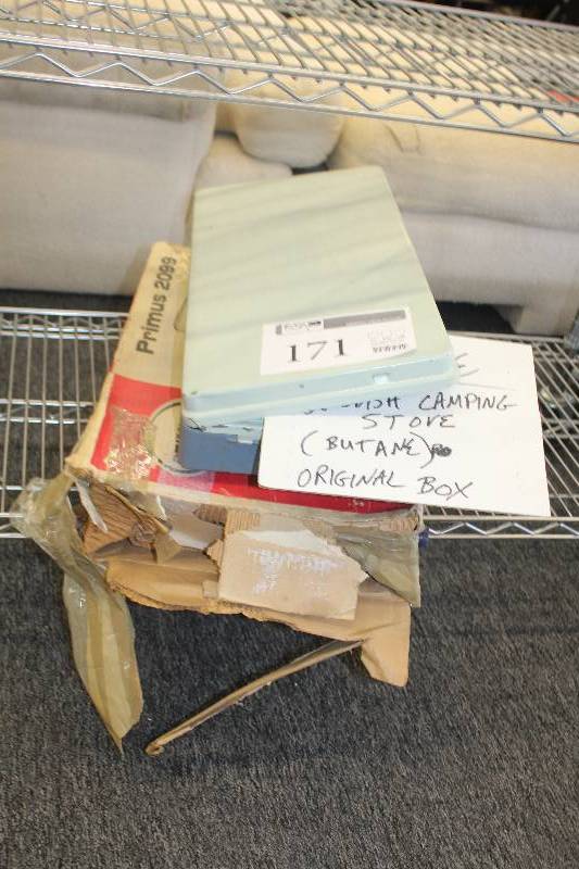 lot 171 image: Vintage Swedish Camping Stove In Original Box