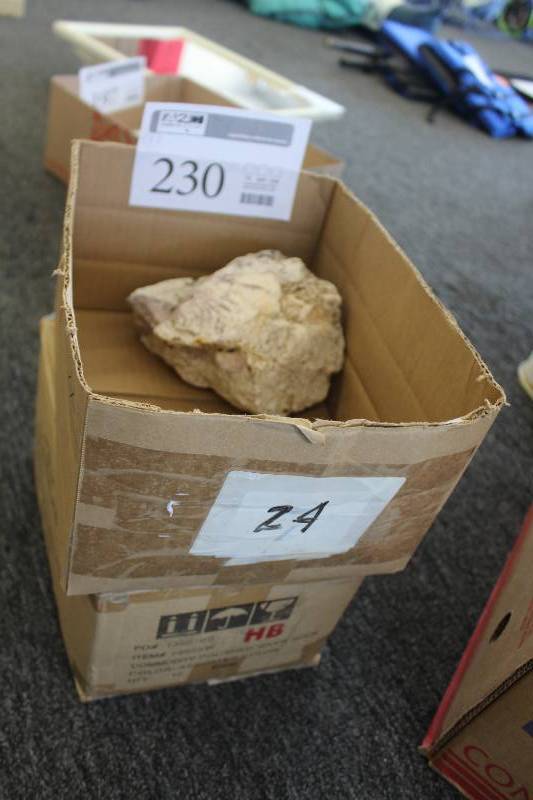 lot 230 image: Lot of (2) Boxes of Large 5 lbs. Rock,Aquarium Polished River Rock