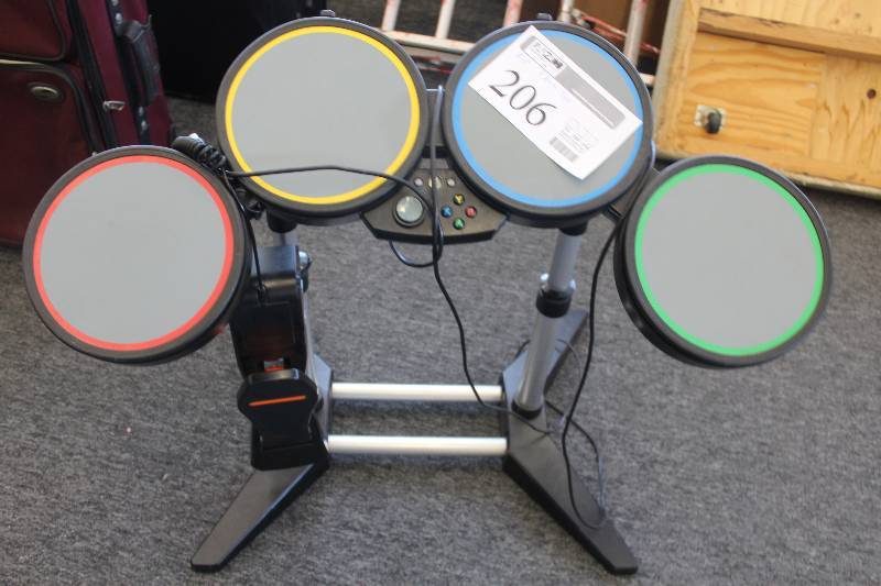 lot 206 image: Drum Kit Game Console For XBox 360