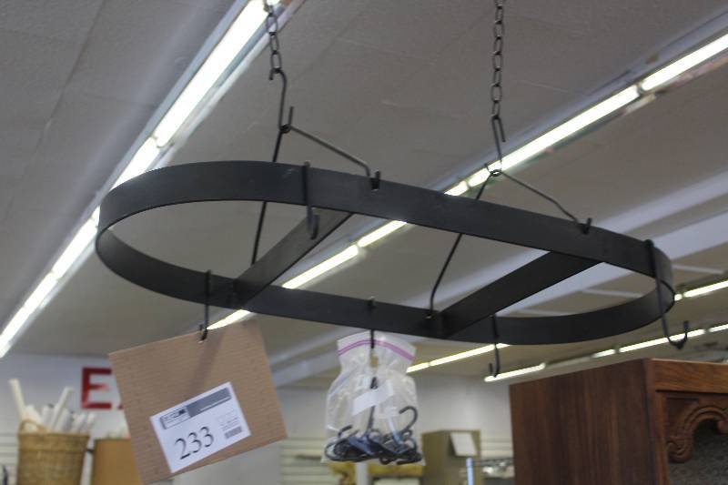 lot 233 image: Professional Chef Pot Hanger w 15-Pot Hooks