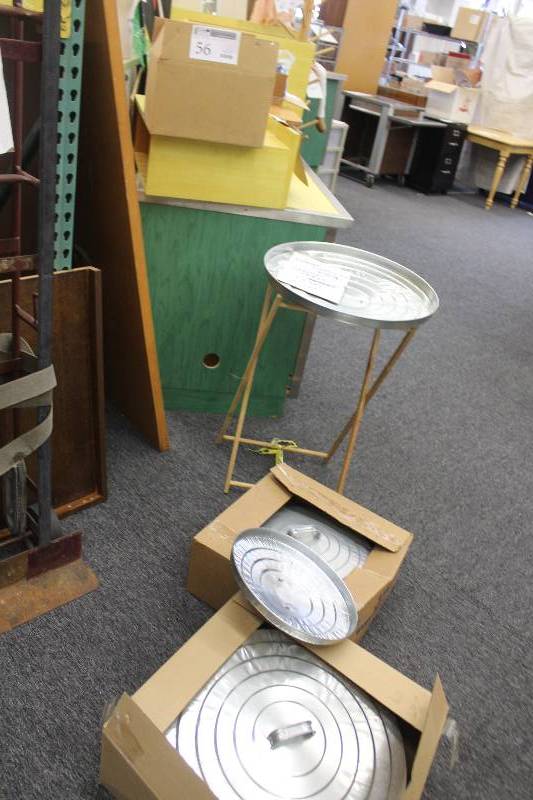 lot 56 image: Lot of (3) Boxes of Garbage Pail Covers & Stands Including 1) 6 Each 6106-1306 AND 1) 6 Each 1211-1321 AND 1) 6 Each 1270-1330