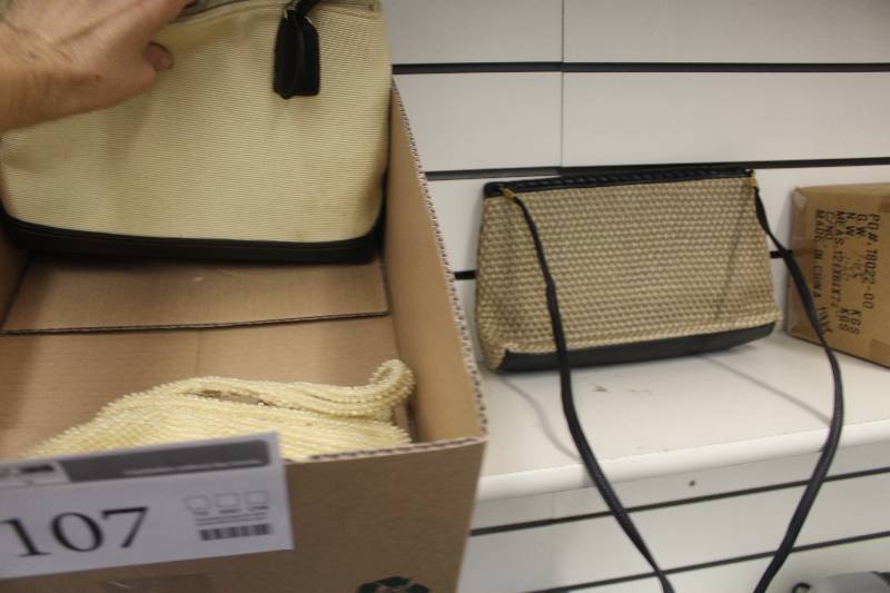 lot 107 image: Lot of (3) Womens Purses Including Stone Mountain, Lay Herbert by Shariff, 1950s Evening Bag