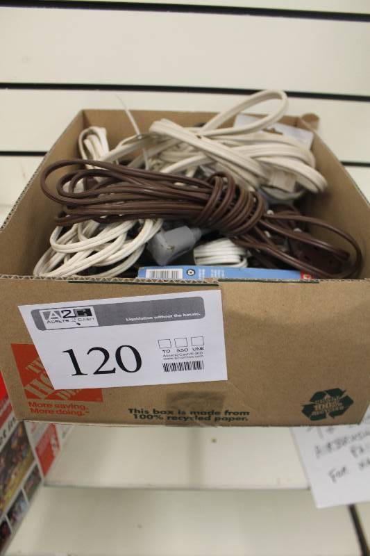 lot 120 image: Box Lot of Extension Cords
