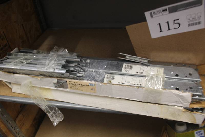 lot 115 image: Box Lot of Sterling Hardware Fast Mount 300 lbs Brackets