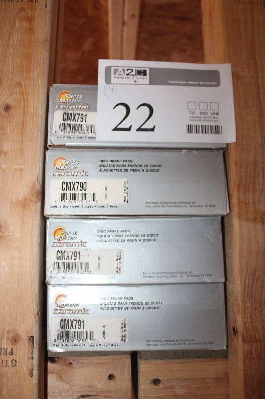 lot 22 image: Lot of (4) Parts Master Ceramic Disc Brake Pads New In Box Includes CMX791, CMX790