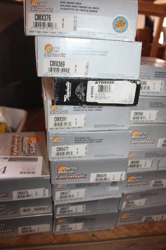 lot 43 image: Lot of (9) Parts Master Ceramic, Raybestos Disc Brake Pads New In Box Includes CMX369, CMX591, CMX477, CMX476, ATD522C