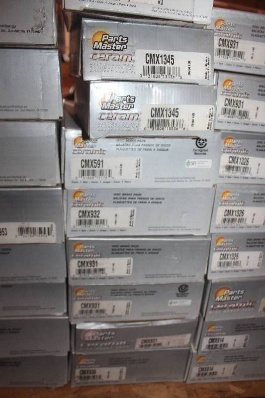 lot 39 image: Lot of (9) Parts Master Ceramic Disc Brake Pads New In Box Includes CMX1345, CMX591, CMX932, CMX931, CMX930