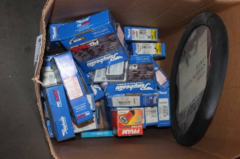 lot 58 image: Lot of (Approximately 20) Steering Wheel Cover, Raybestos PG Plus Brake Parts New In Box Includes PGD610R, PGD601M, PGD470M