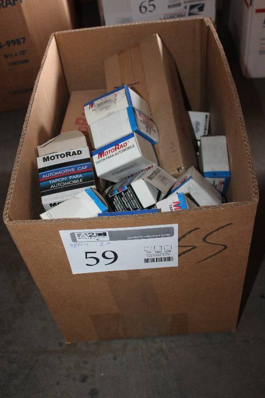 lot 59 image: Lot of (Approximately 20) MotoRad Automotive Parts New In Box Includes Thermostat, Radiator Caps