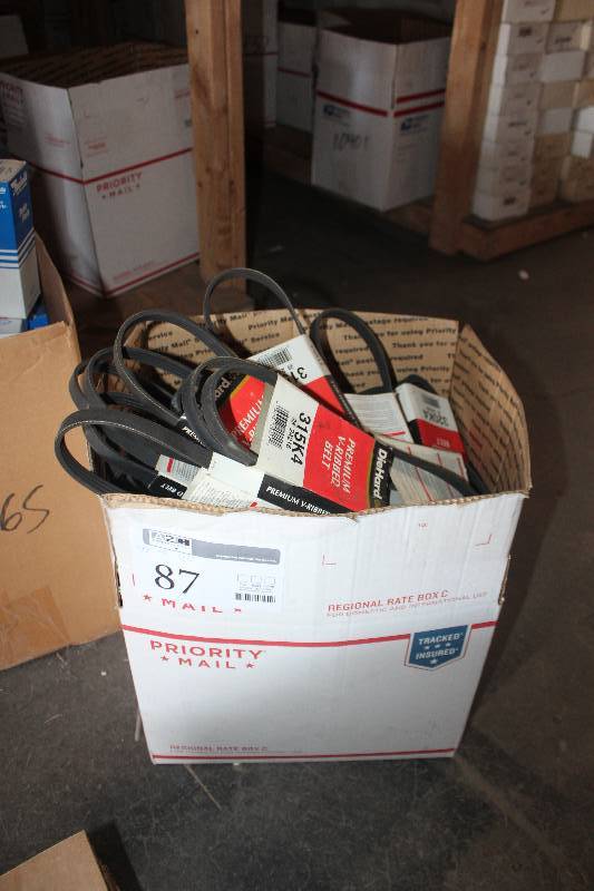 lot 87 image: Lot of (Approximately 40) Diehard Belts New In Box Includes 315K4, 295K3, 345K4