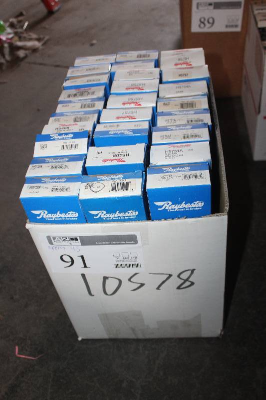 lot 91 image: Lot of (Approximately 45) Raybestos PG Plus Brake Parts New In Box Includes H5778A, H5408, H5420, H5757, H5756, H5751A, H5622, H5754A