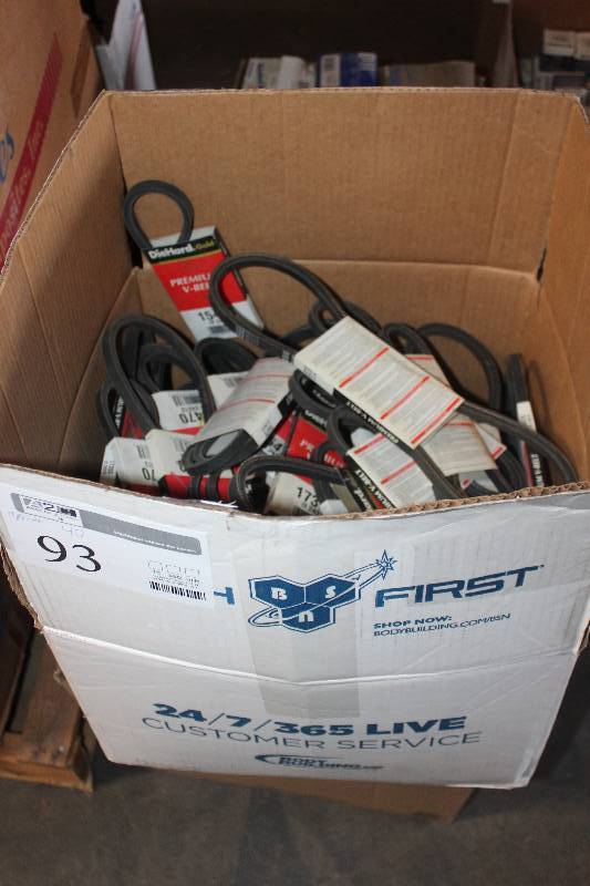 lot 93 image: Lot of (Approximately 40) Diehard Belts New In Box Includes 15475, 17355, 17370,