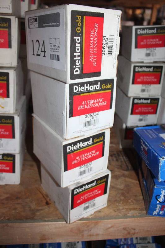 lot 124 image: Lot of (4) Diehard Automatic Belt Tensioner New In Box Includes 305234, 305232