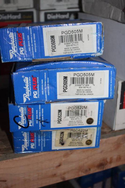lot 125 image: Lot of (4) Raybestos PG Plus Disc Brake Pads New In Box Includes PGD505M, PGD522M