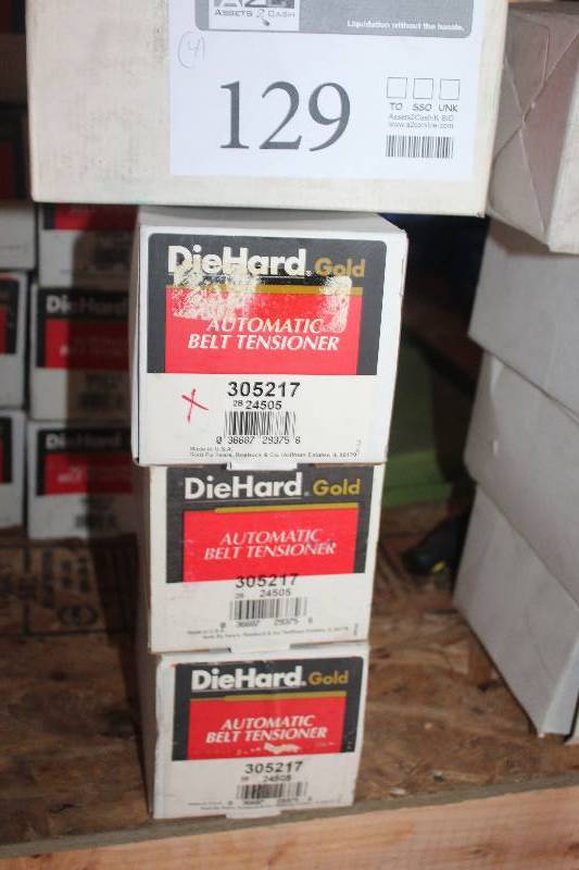 lot 129 image: Lot of (4) Diehard Automatic Belt Tensioner New In Box Includes 305217