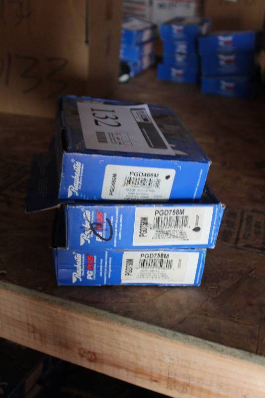 lot 132 image: Lot of (3) Raybestos PG Plus Disc Brake Pads New In Box Includes PGD466M, PGD758M