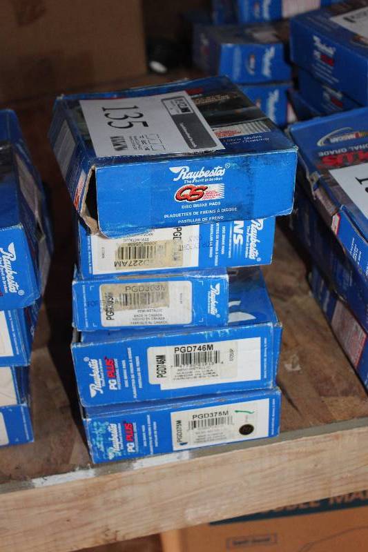 lot 135 image: Lot of (5) Raybestos PG Plus, NS Disc Brake Pads New In Box Includes PGD227AM, PGD303M, PGD746M, PGD375M