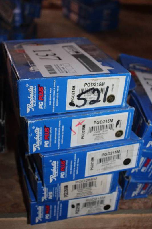 lot 137 image: Lot of (5) Raybestos PG Plus, NS Disc Brake Pads New In Box Includes PGD215M, PGD266M