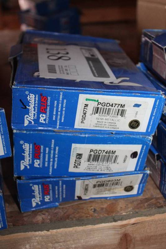 lot 138 image: Lot of (3) Raybestos PG Plus Disc Brake Pads New In Box Includes PGD477M, PGD746M, PGD803M