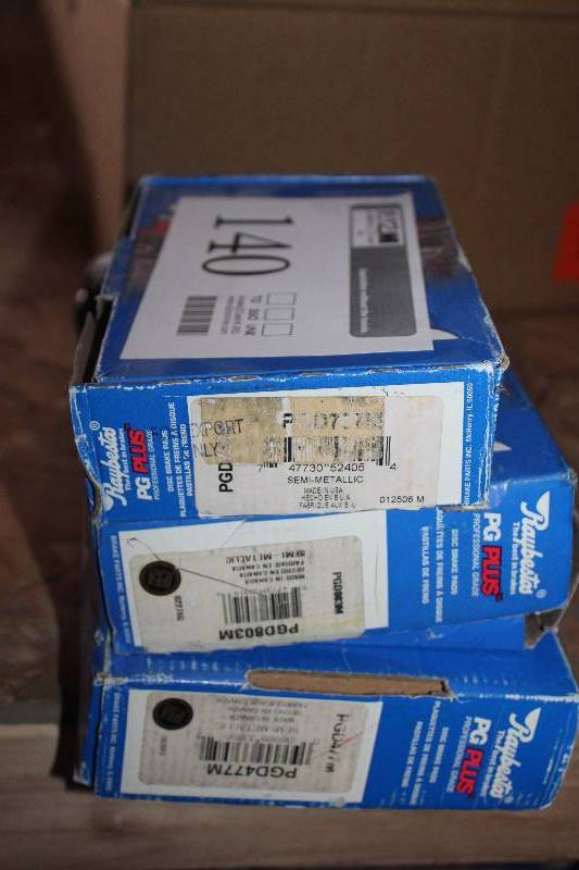 lot 140 image: Lot of (3) Raybestos PG Plus Disc Brake Pads New In Box Includes PGD737M, PGD803M, PGD477M