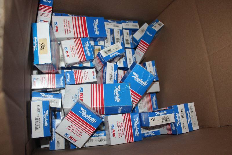 lot 145 image: Lot of (Approximately 40) Raybestos PG Plus Brake Parts New In Box Includes H12502, H5584A, H15233, H15178, H15197, H1550-2, H8006K, H8007K, H1860, H9219, H8205A, H4003, H3539