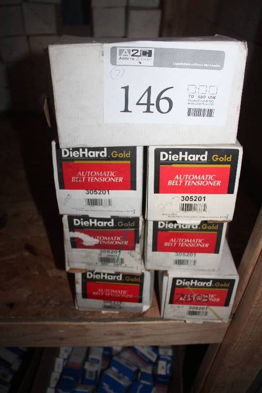 lot 146 image: Lot of (7) Diehard Automatic Belt Tensioner New In Box Includes 305201, 305217