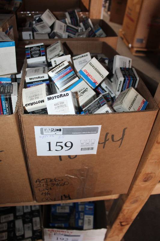 lot 159 image: Lot of (Approximately 60) MotoRad Thermostat New In Box Includes 420-195, 206-195, 244-180, 267-195, 354-192, 420-195,