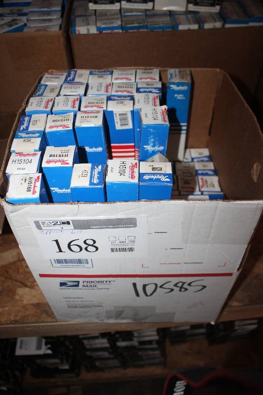 lot 168 image: Lot of (Approximately 60) Raybestos PG Plus Brake Parts New In Box Includes H15104, H15168, H1564, H15607, H15101, H15158