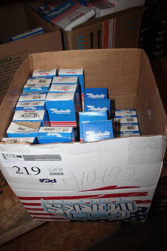 lot 219 image: Lot of (Approximately 40) Raybestos PG Plus Brake Parts New In Box Includes H15820, H5630A, H15820, H15824, H1544, H15828A, H5201K, H15824