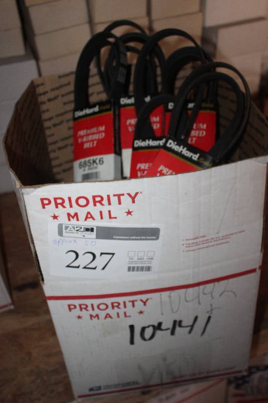 lot 227 image: Lot of (Approximately 50) Diehard Premium V-Ribbed Belts New In Box Includes 685K6