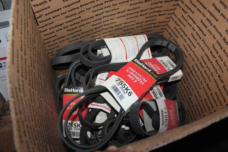 lot 245 image: Lot of (Approximately 30) Diehard Premium V-Ribbed Belts New In Box Includes 756K6, 538K6, 715K6