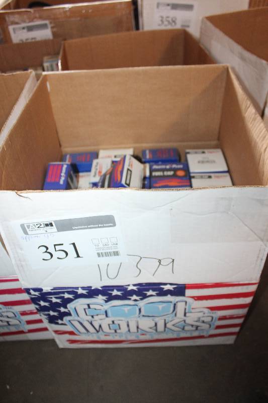 lot 351 image: Lot of (Approximately 40) Parts Plus Fuel Cap, Radiator Cap, Thermostat New In Box Includes P6819, P4419,